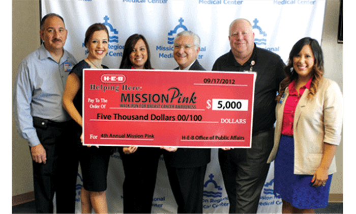 H-E-B $5,000 Sponsor for Mission Pink Walk