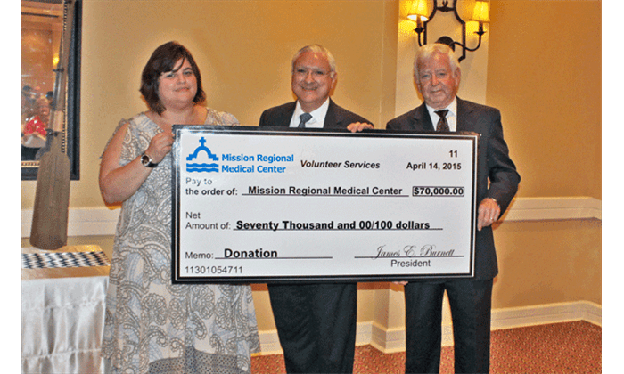 Mission Regional Medical Center’s Auxiliary Makes $70,000 Donation